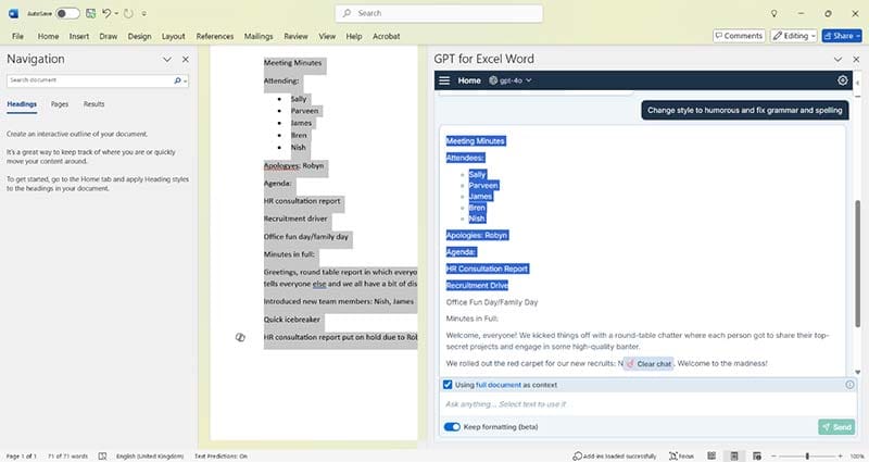 Best Copilot AI Alternatives for MS Office for General Use — ChatGPT 3