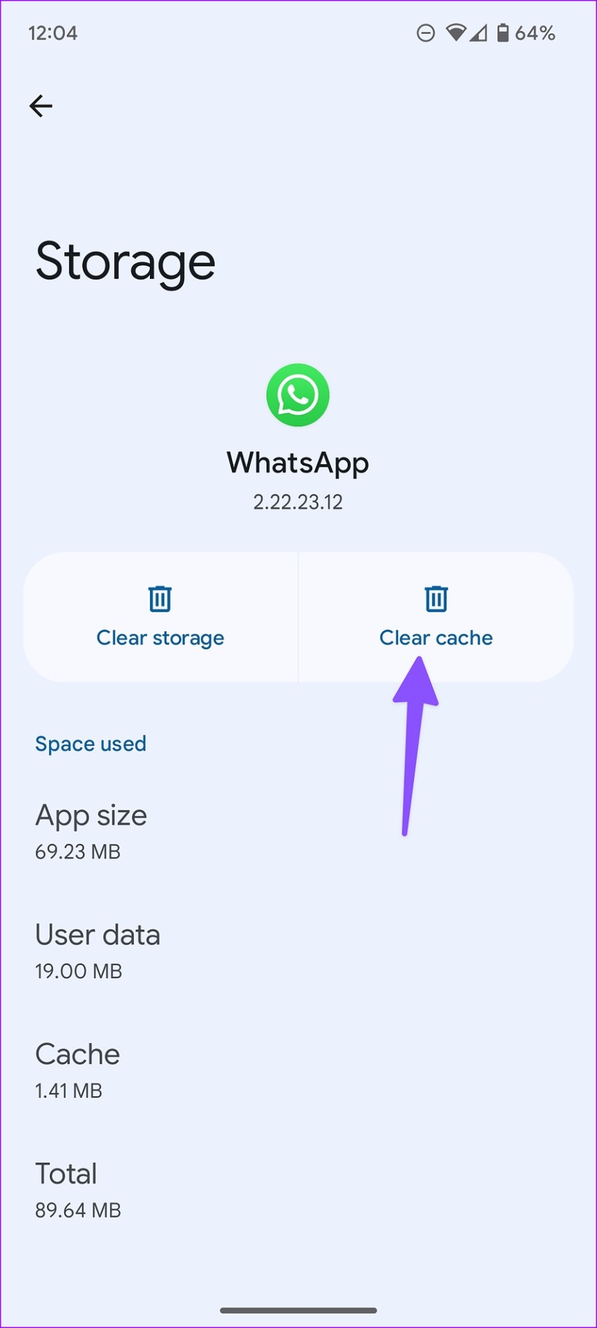 Clearing WhatsApp Cache on Android