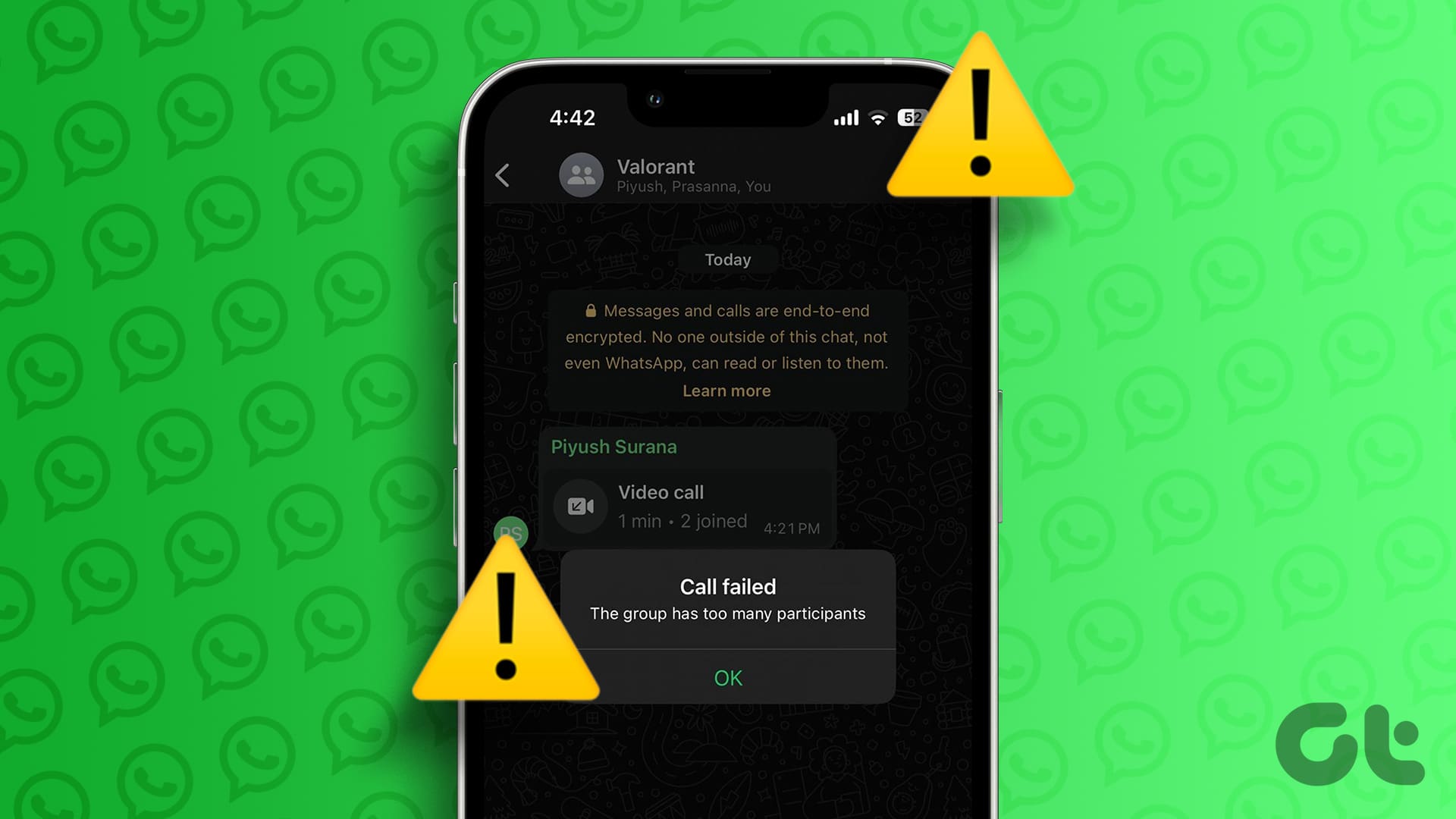 Fix: “Call Failed, the Group Has Too Many Participants” Error on WhatsApp