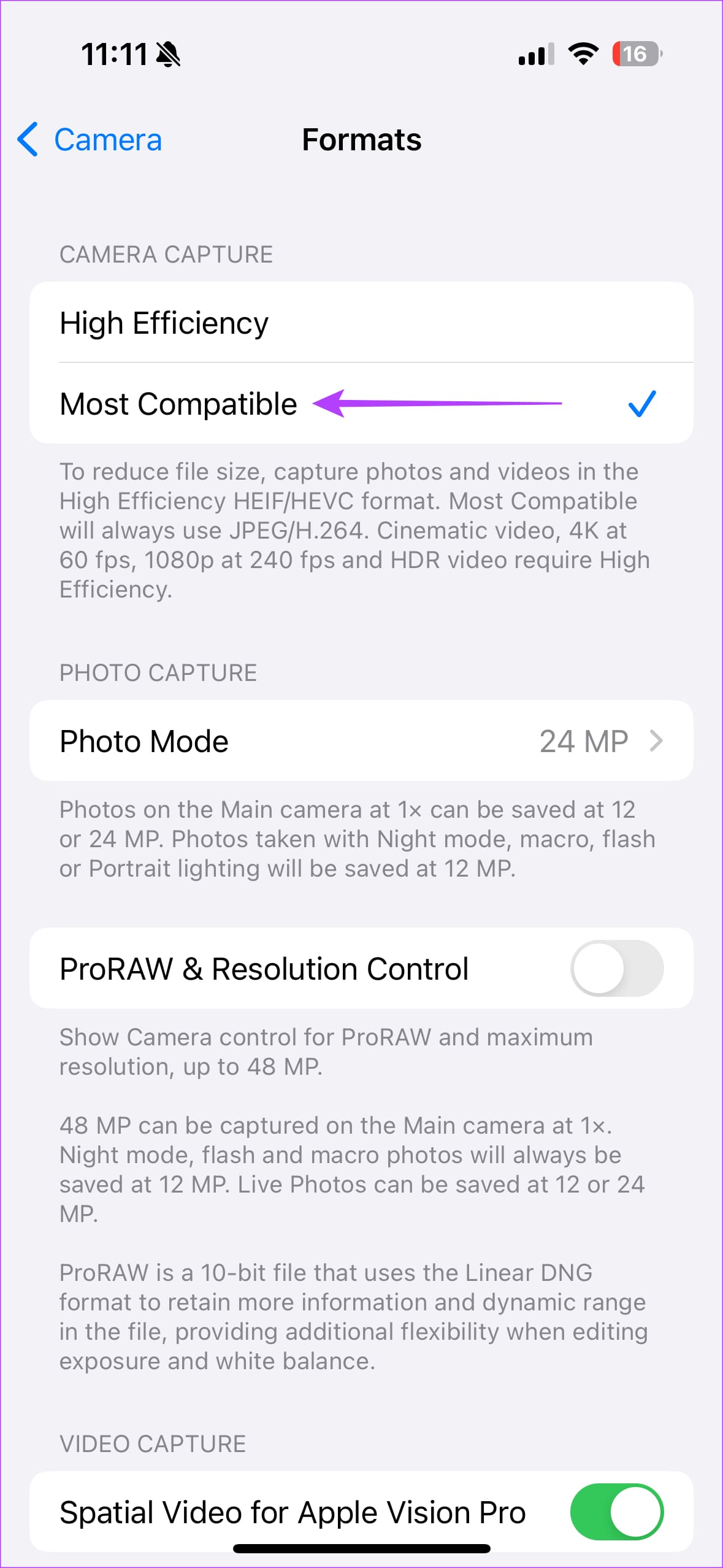 iPhone settings to change 5