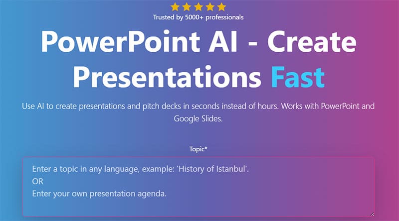 powerpoint presentation ai generator 1