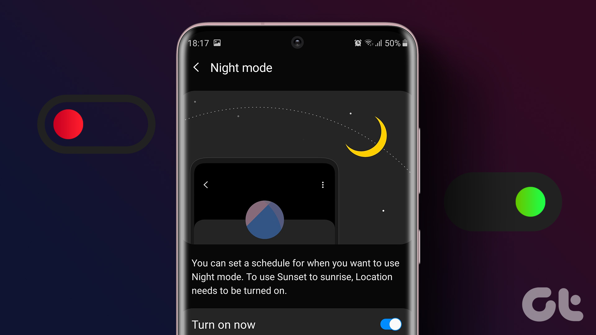 How to turn on or off Samsung Galaxy Phone Dark Mode