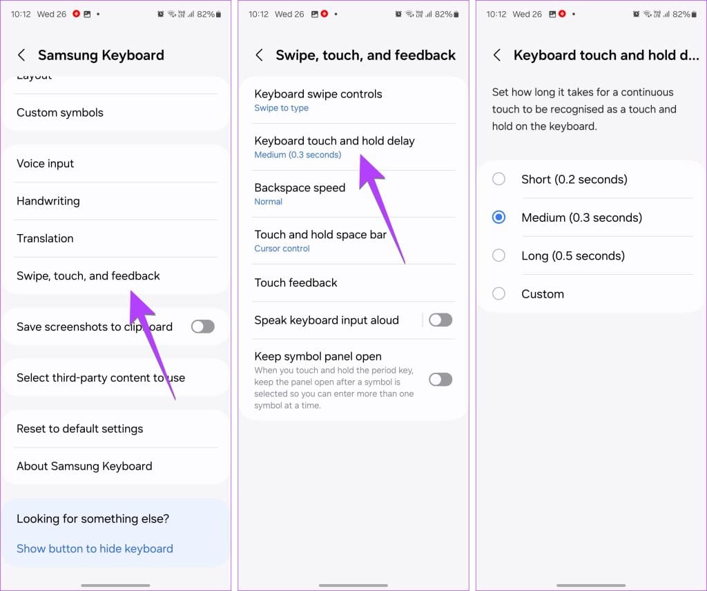 Samsung Keyboard special characters delay time