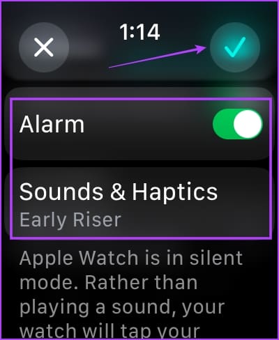 Set Alarm on Apple Watch Sleep 1