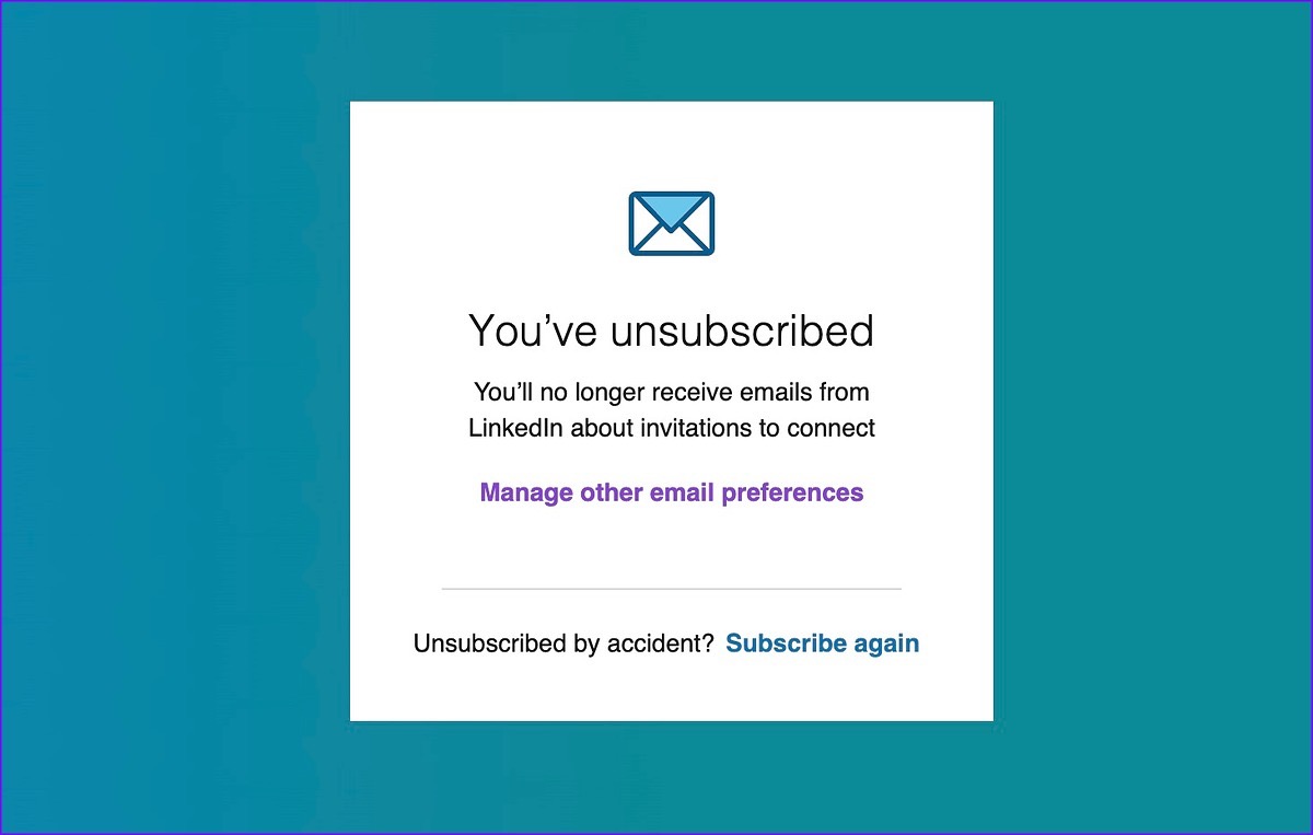 Unsubscription in LinkedIn