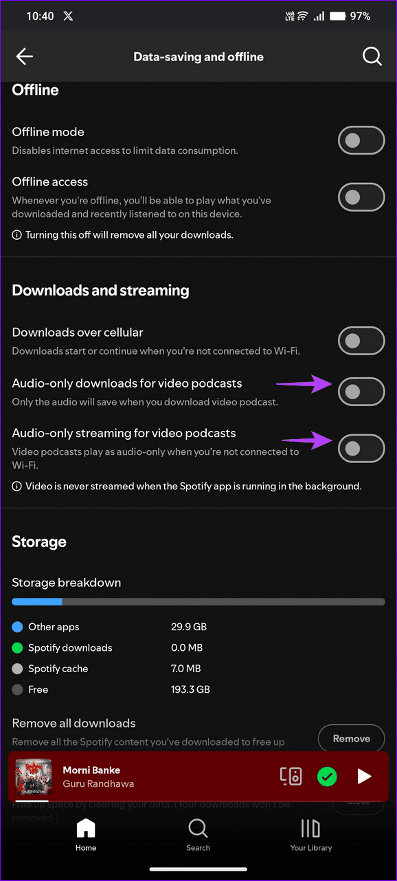 13 enable audio only for podcasts