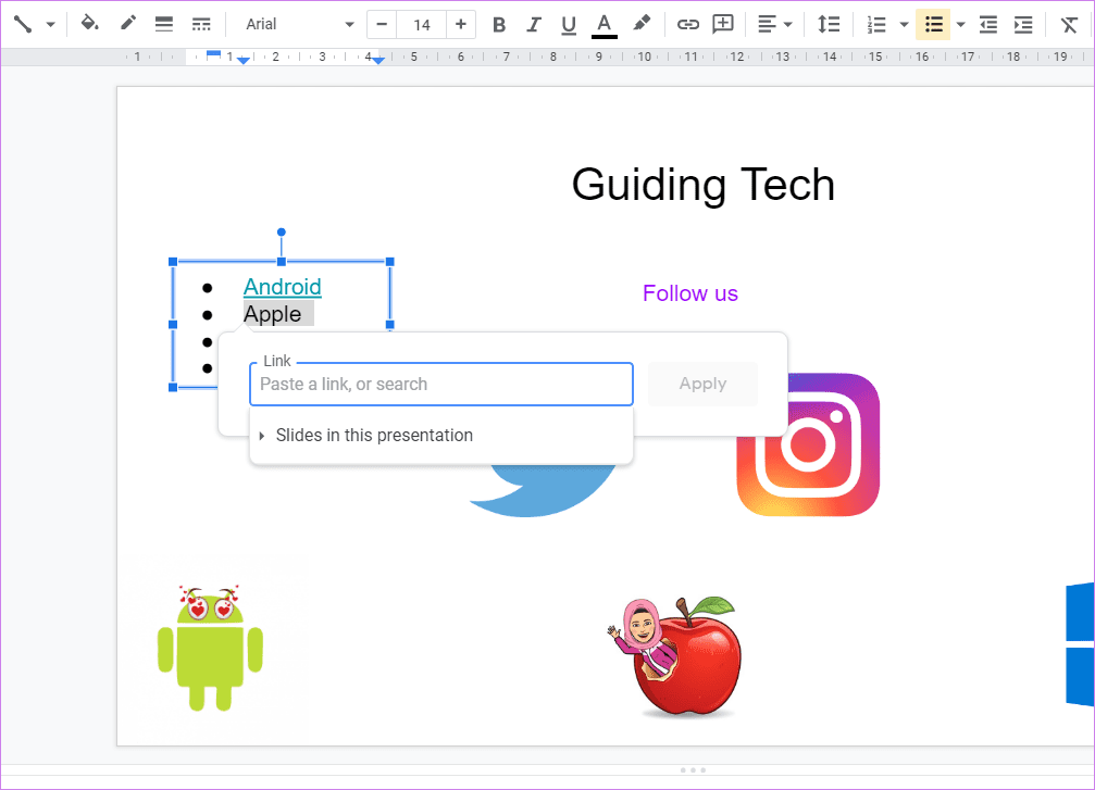 Add links to google slides 26