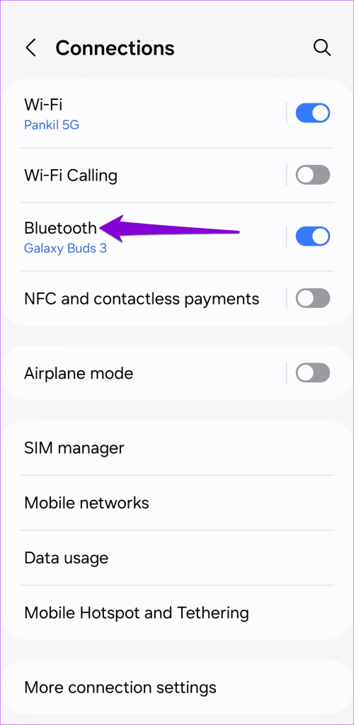 Bluetooth Settings on Android 1