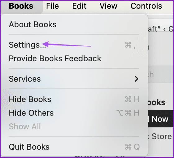 books settings mac