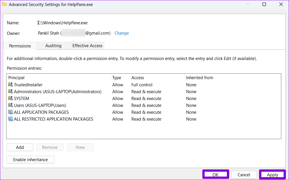 Change HelpPane Owner on Windows