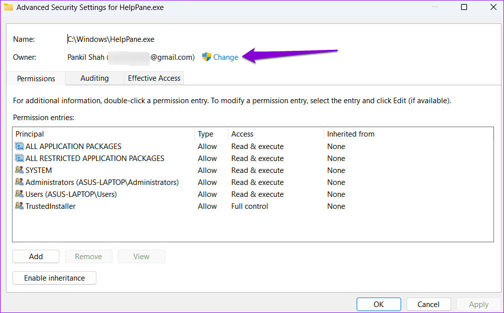 Change HelpPane Ownership