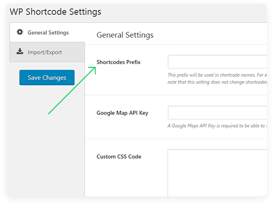 Change Shortcode Prefix