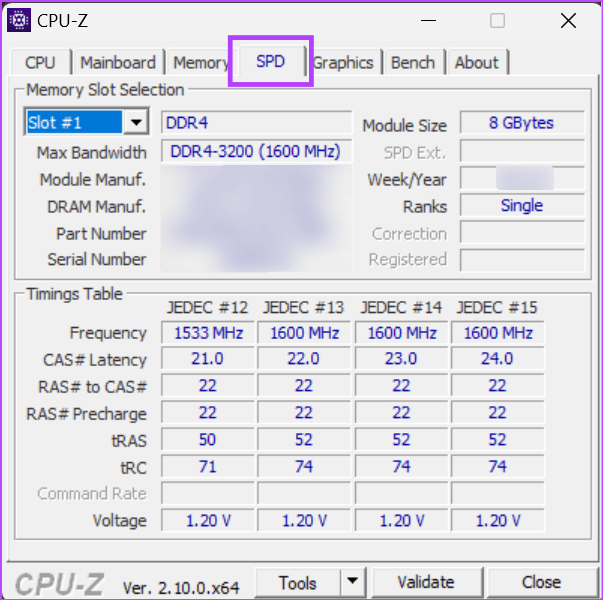 check RAM info 1