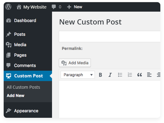 Custom Post Type Support