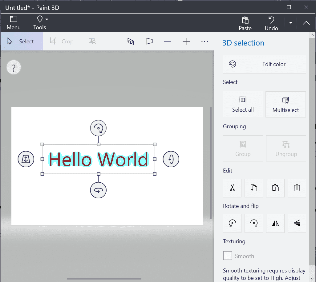 How to add text in paint 3d 6