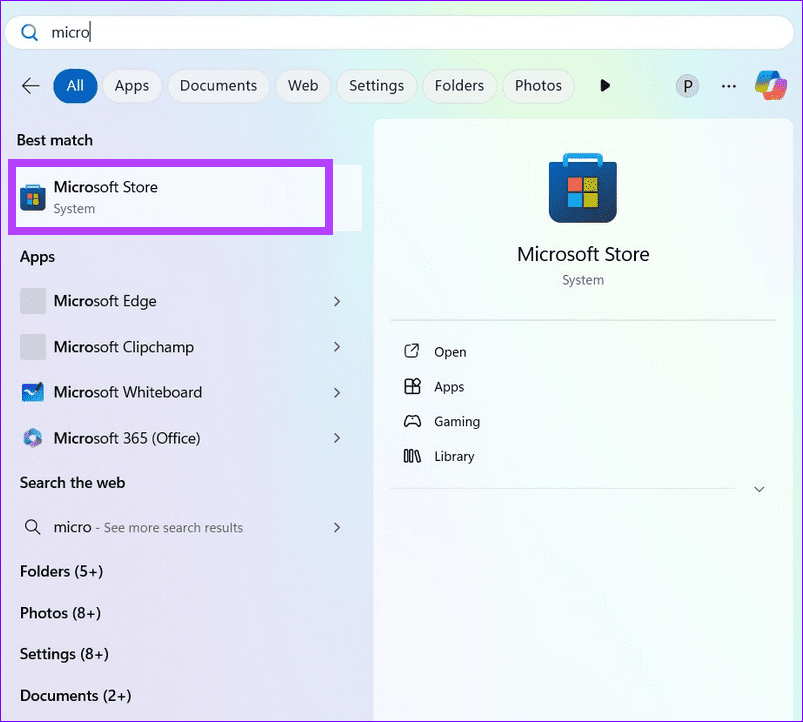 open microsoft store 2