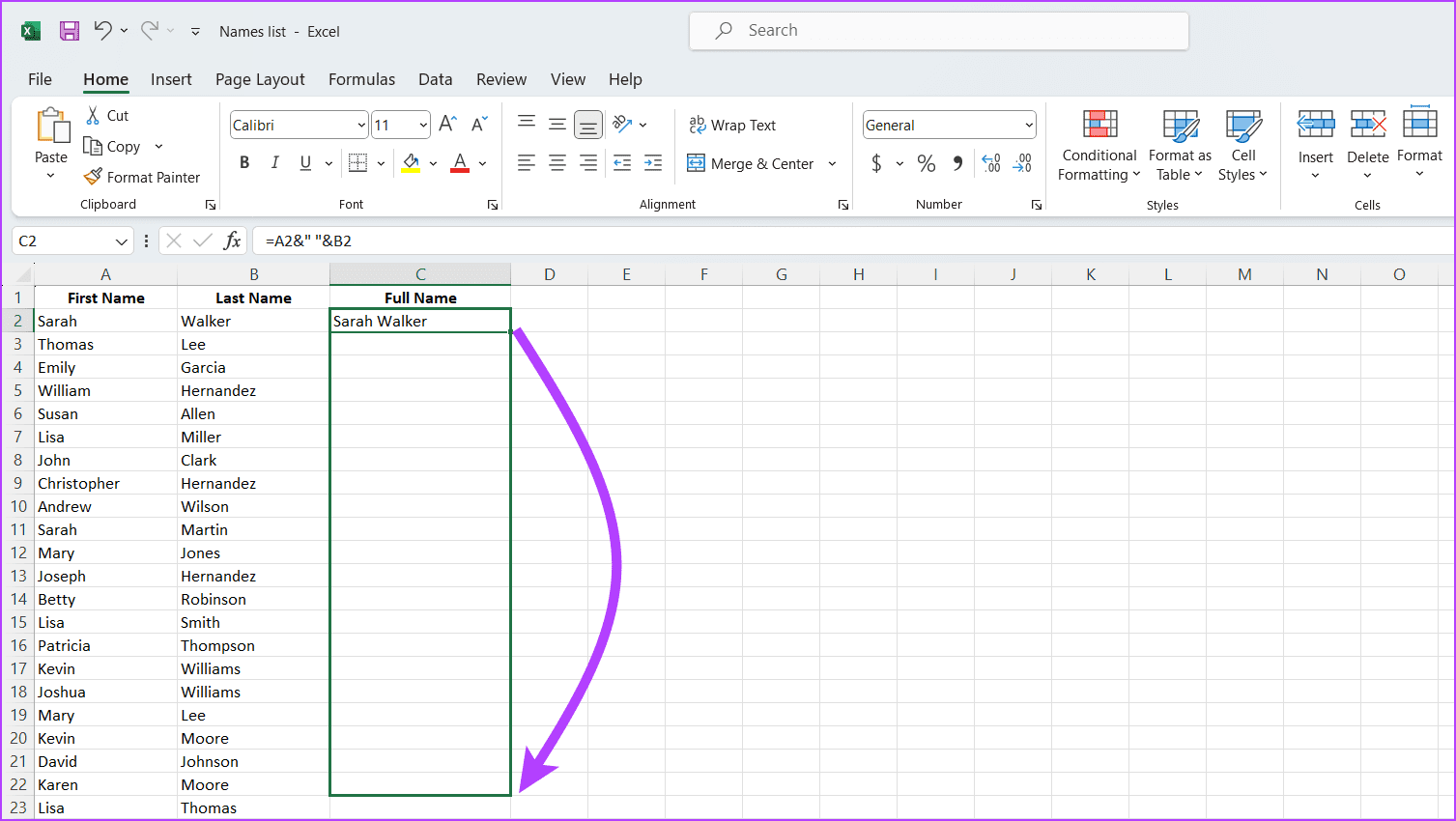 Drag cell to apply formula