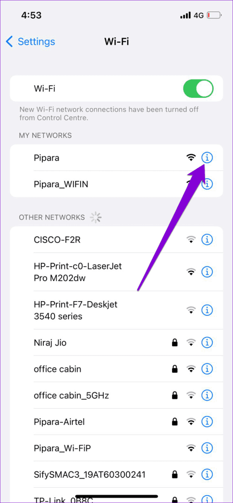 Wi Fi Properties on iPhone